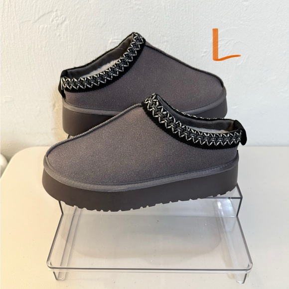 French Connection Shoes - French Connection Charcoal Slip-On Shoes with Black Detailing